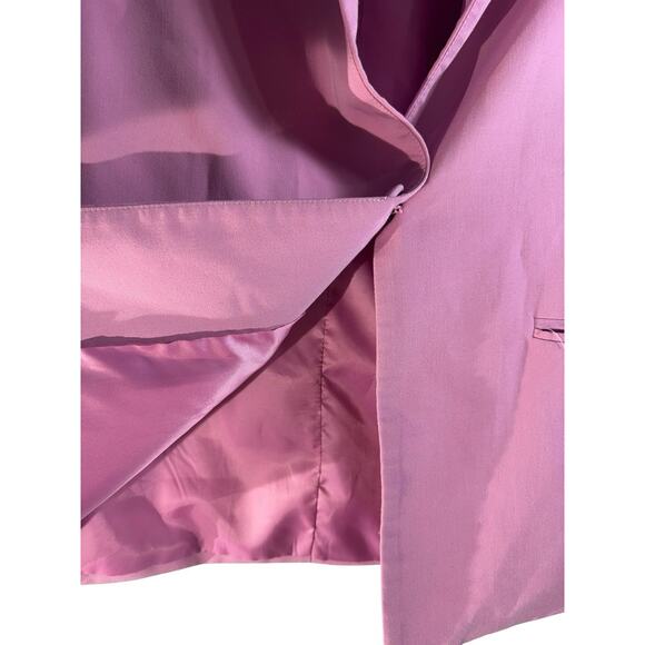 Womens Spring One Button Pink Small Jacket Chic Office Suit Office Blazers Lined - Picture 4 of 8